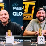 Chino Rheem and Justin Liberto start by grinding in the PGT Mixed Games