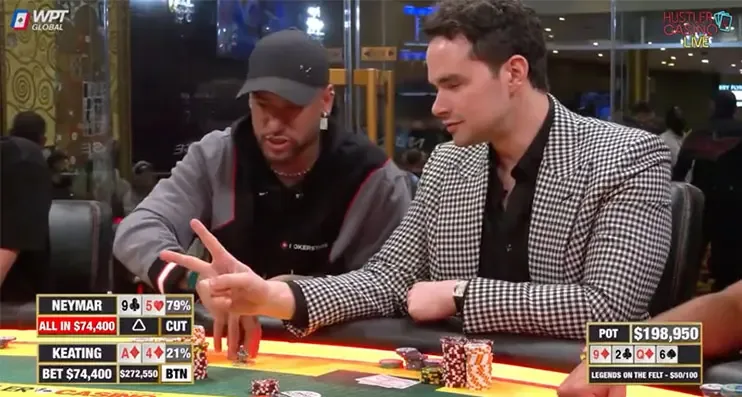 Neymar has a respectable track record in poker, with a final table at the BSOP and a gem at the WSOP