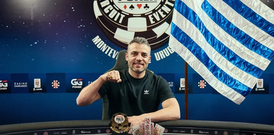 Willian Cestari wins the WSOP Circuit champion ring in Uruguay