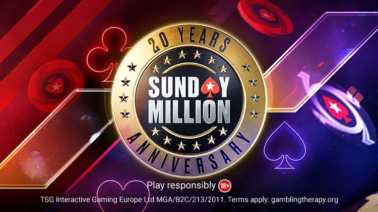 Sunday Million on PokerStars celebrates 20 years with a special edition