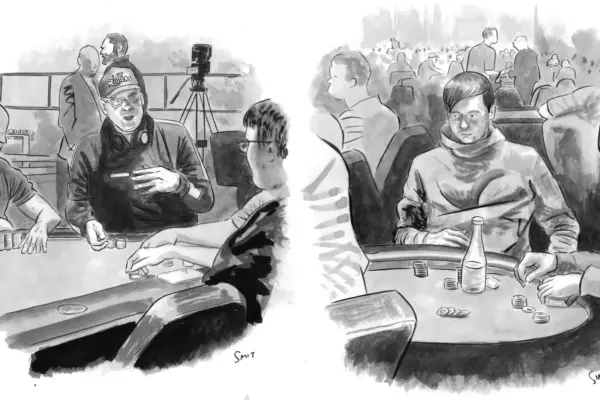 Cartoonist falls in love with poker during the WSOP and creates beautiful illustrations