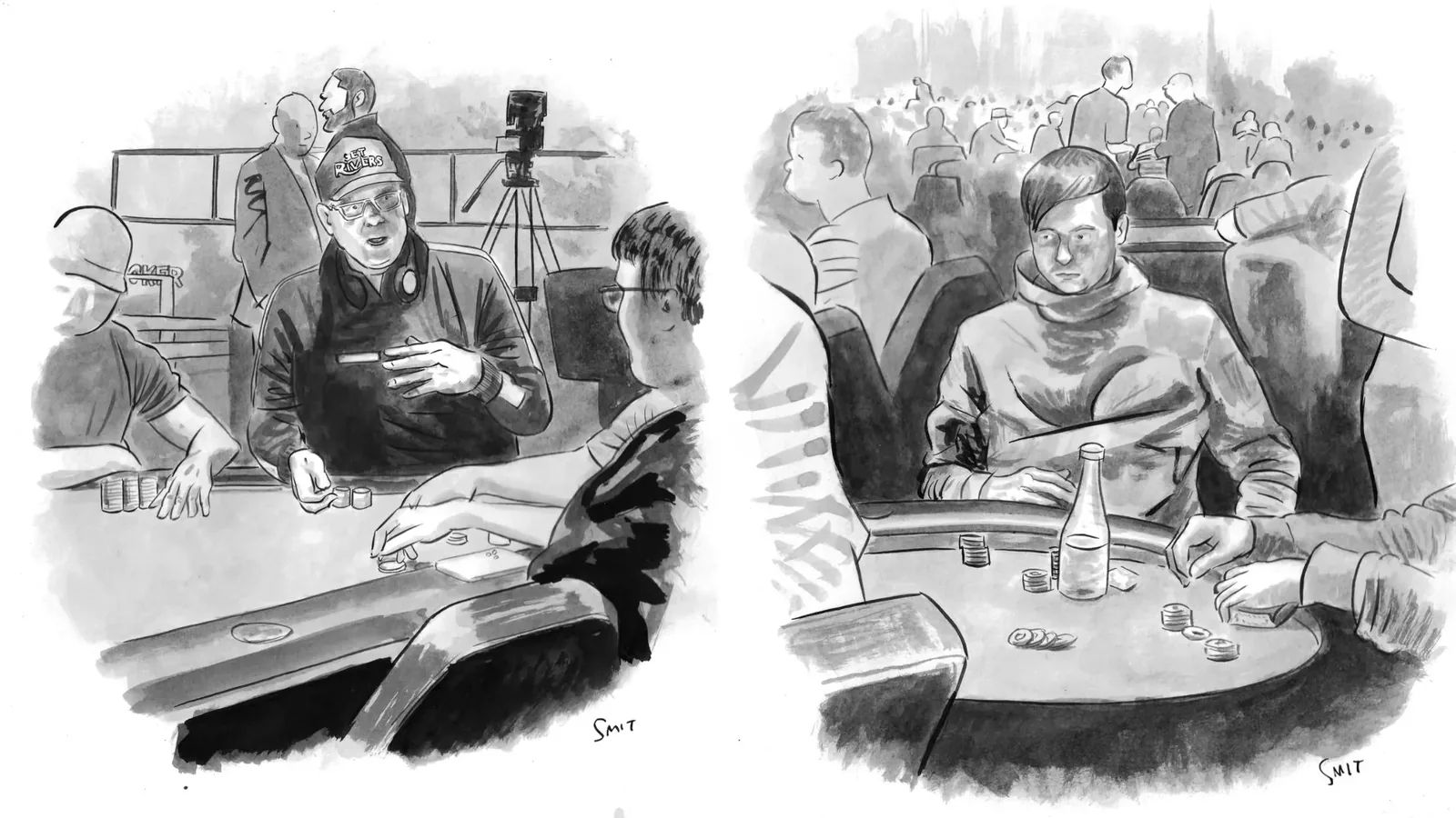 Cartoonist falls in love with poker during the WSOP and creates beautiful illustrations