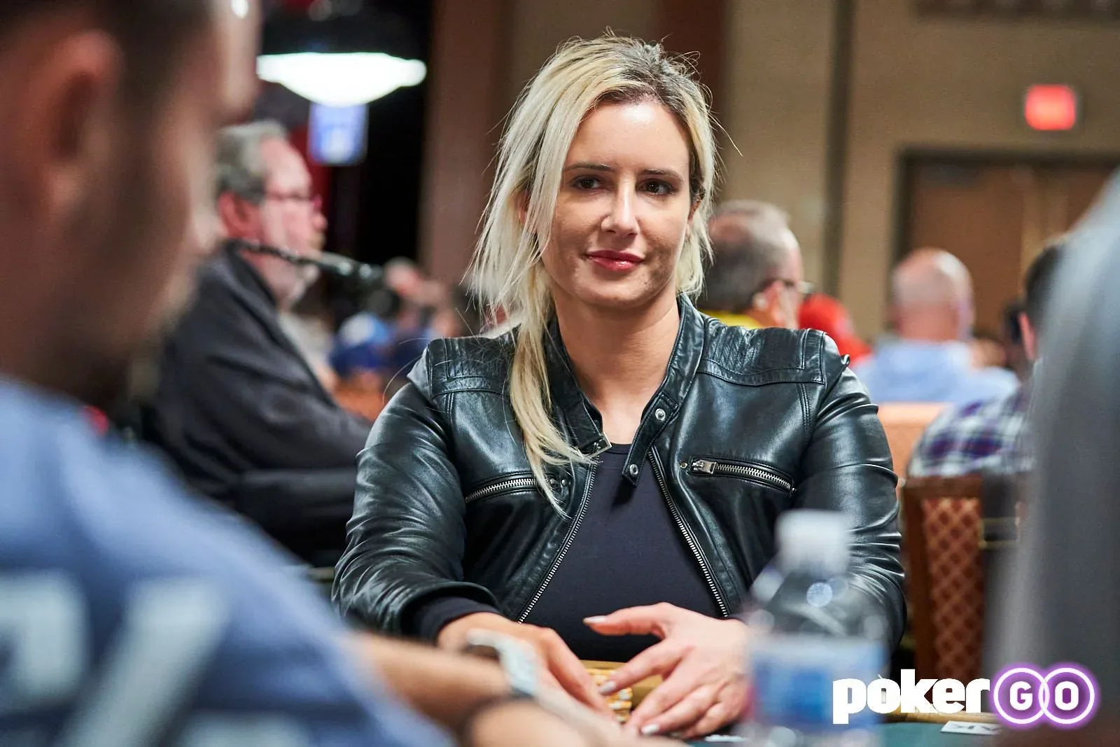 Vanessa Kade hits a sequence on the river to pull the pot in the WSOP Main Event