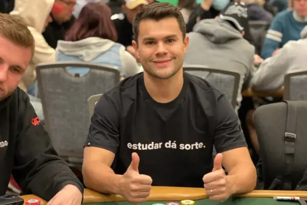 Gustavo Mastelotto reaches the podium in the PokerStars Thursday Thrill High Roller