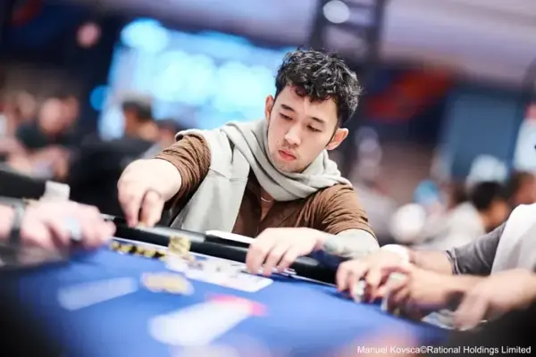 Han Feng jokes about the ‘curse’ after a bad beat at the WSOP and wins €148k in Barcelona